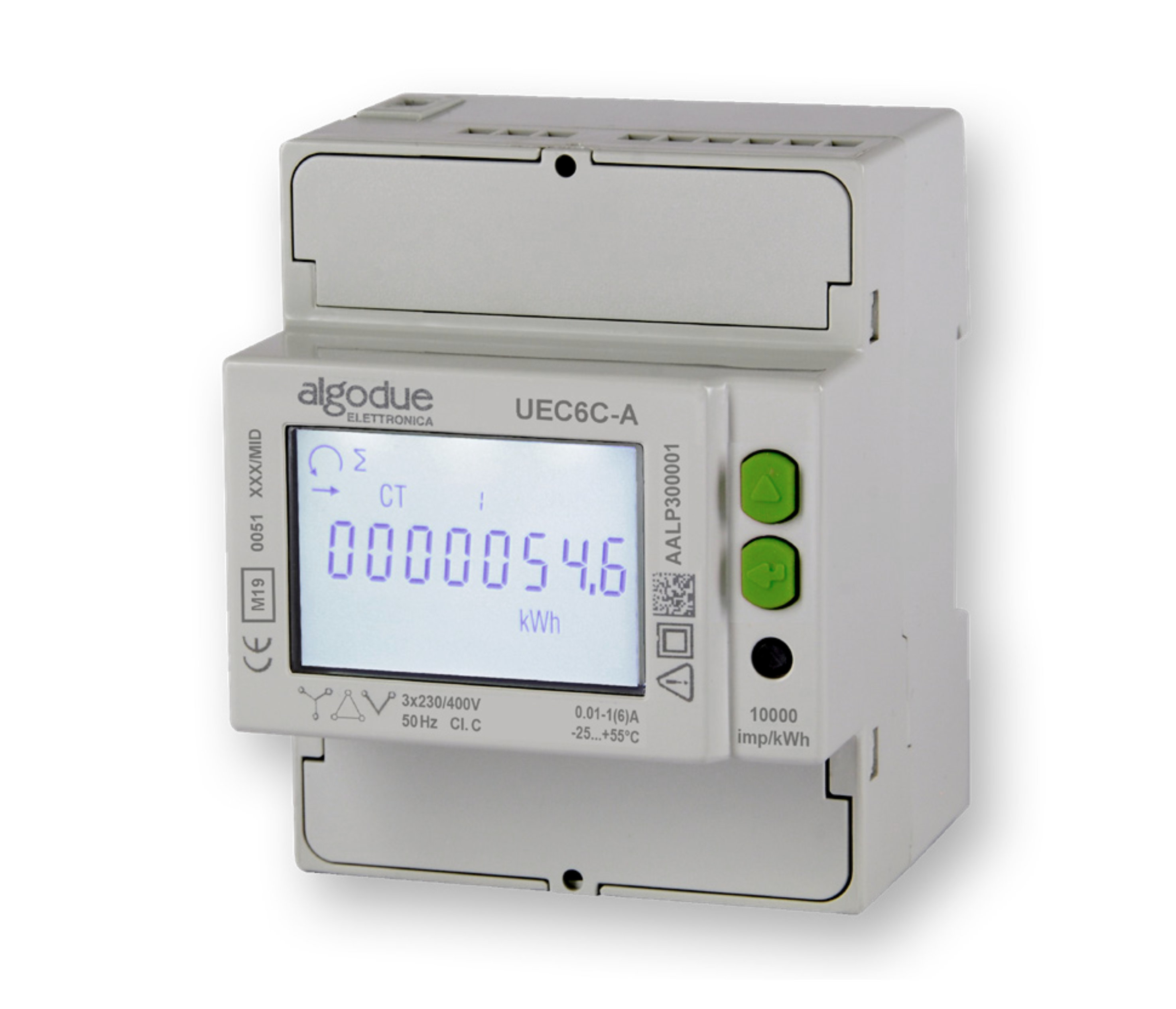 PTK-UEC6C-X 6A three phase 3 or 4 wire programmable energy meter